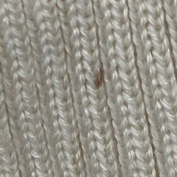 For Love & Lemons Knitz Delancey Mini Sweater Dress Ribbed Tie Neck Cream XS - Picture 7 of 13